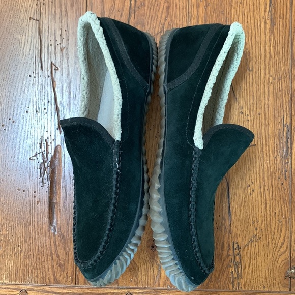 Sorel Men’s Dude Moc Slipper Black Wool and Suede Leather Combo Rubber Size 10 - Picture 5 of 10